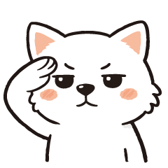 Cute White Shiba Inu Stickers for Chat