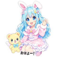 Luna & Sora anime scene style stickers