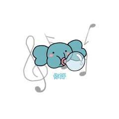 漢堡蝸牛襪子象