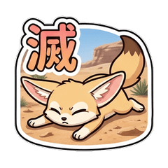 Cute Fennec fox Chibi Trend Stickers