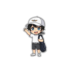 Golfer Boy Stickers Summer Style