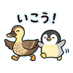 Pals in Shells: Penguin & Spotbill