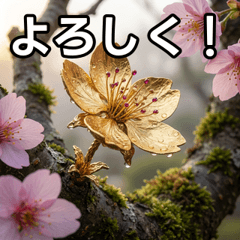 golden cherry blossoms