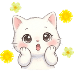 Expressive White Kitty for Daily Use!