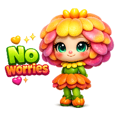 Cheerful Flower Stickers