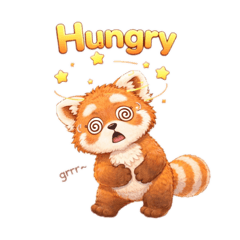 Cute Red Panda Stickers - All Emotions