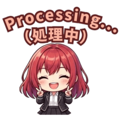 [system]Cheerful girl sticker 0715