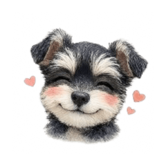Emoji-style stamps - Schnauzer