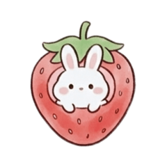Stiker Hewan & Buah Imut