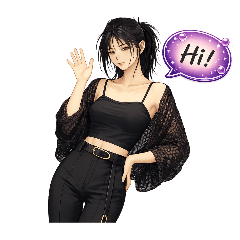 黑色系高冷女孩