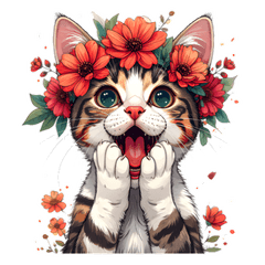 Chic & Cute Cat Stickers: Daily & Polite