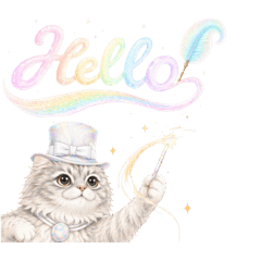 mofuwa cat Greeting sticker