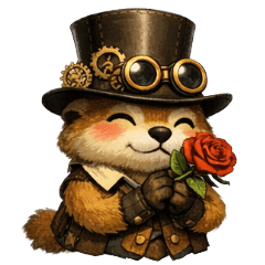 蒸氣男孩風格之小松鼠貼圖