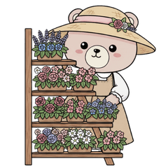 Pink Bear : Little Flower Shop