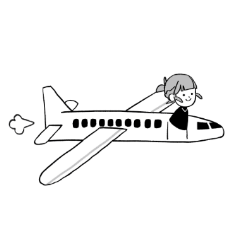 我在飛機上畫的