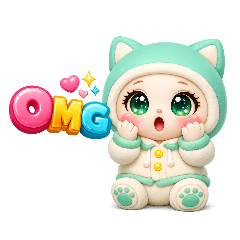 Cute Chibi Cat Stickers.