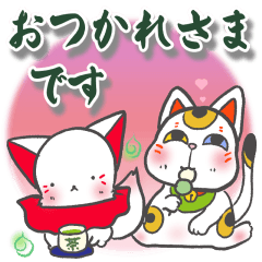 Oinari-kun and  the invited cat