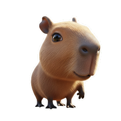 正在充電的大大頭卡皮巴拉