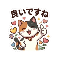 Polite Calico Cat Daily Life