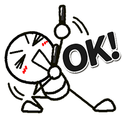 棒人間の推し活スタンプ【黒色担当】