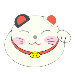 Lucky MANEKI cat sticker