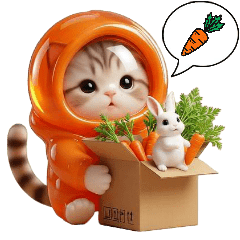 動く!ぷっくり可愛い みかん猫 毎日使える