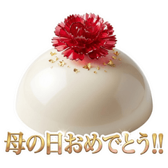 母親節禮物：純白寶石康乃馨與優雅問候