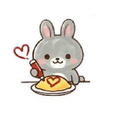 A cute little grey bunny 3