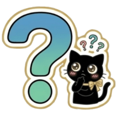 Black Cat with Ribbon: Daily Emotions