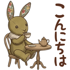 Everyday Rabbit Stickers for Daily Use