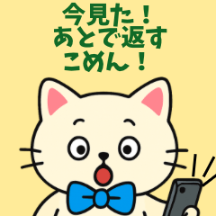 Daifuku Cat | Seen Message Stickers