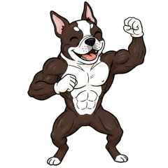 健壯波士頓梗貼圖