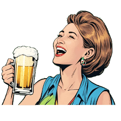 Cheers with stickers