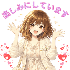 Polite Stickers Soft & Cute Girl