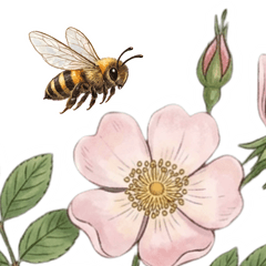 Botanical Bee Stickers Keigo Edition
