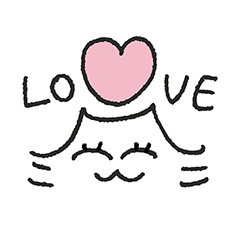 Simple Fluffy Cat Stickers for Daily Use