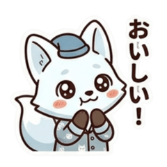 Luca the White Fox: Foodie Stickers
