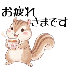 Cute Daily Stickers - Squirrel & Bird