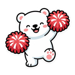 The Cheering Polar Bear