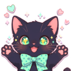 Dreamy Cat Kuroneko Sticker