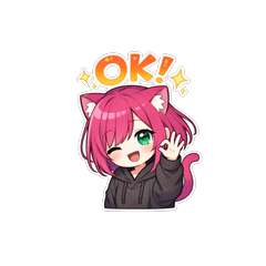 Easy Cat-Eared Girl Daily Stickers