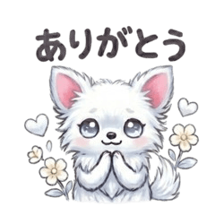Long-haired Chihuahua stickers