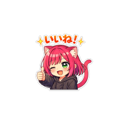 Easy Cat-Eared Girl Daily Stickers 2