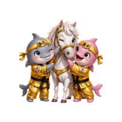 Korea Taekwondo Gold Friends Horse