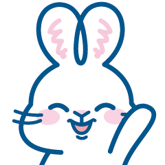 Cute Rabbit Fuku Sticker 2
