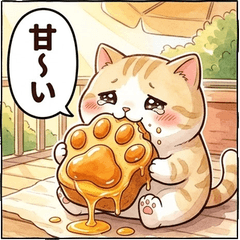 肉球甜點貓！可愛治癒系美食貼圖實用版