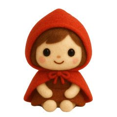 Felt stuffed Little Red Riding Hood