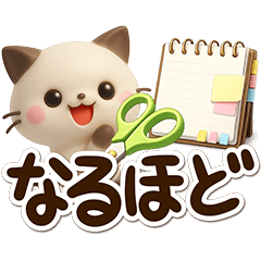 Chibi Siamese cat (3D6)