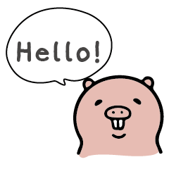 裸鼴鼠英語對話框貼圖