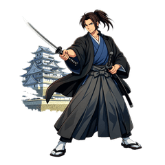 Japanese Samourai Sticker